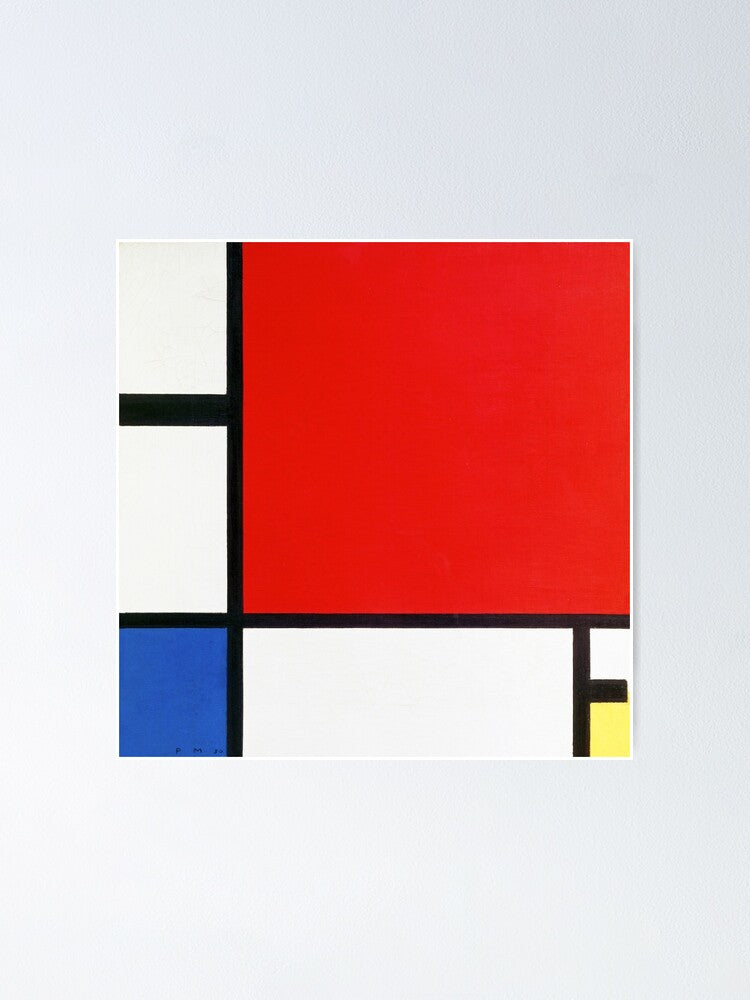 Piet Mondrian – Composition with Red, Blue, and Yellow (1930): Iconic Abstract Painting of the De Stijl Movement