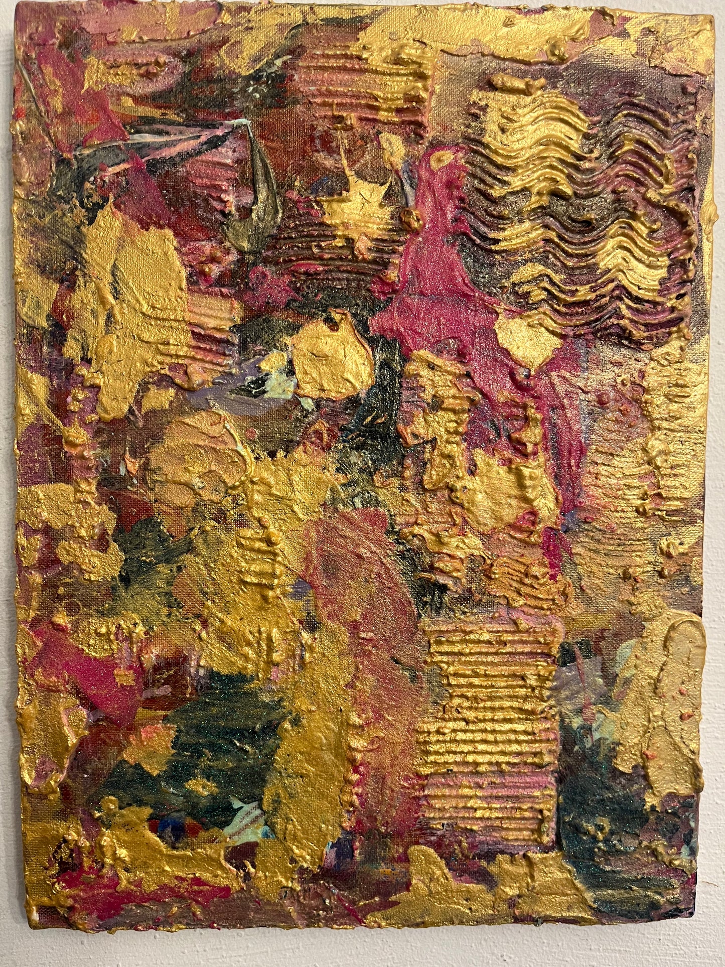 The Goddess – Original Acrylic Painting by Amy | Abstract Art in Gold and Pink