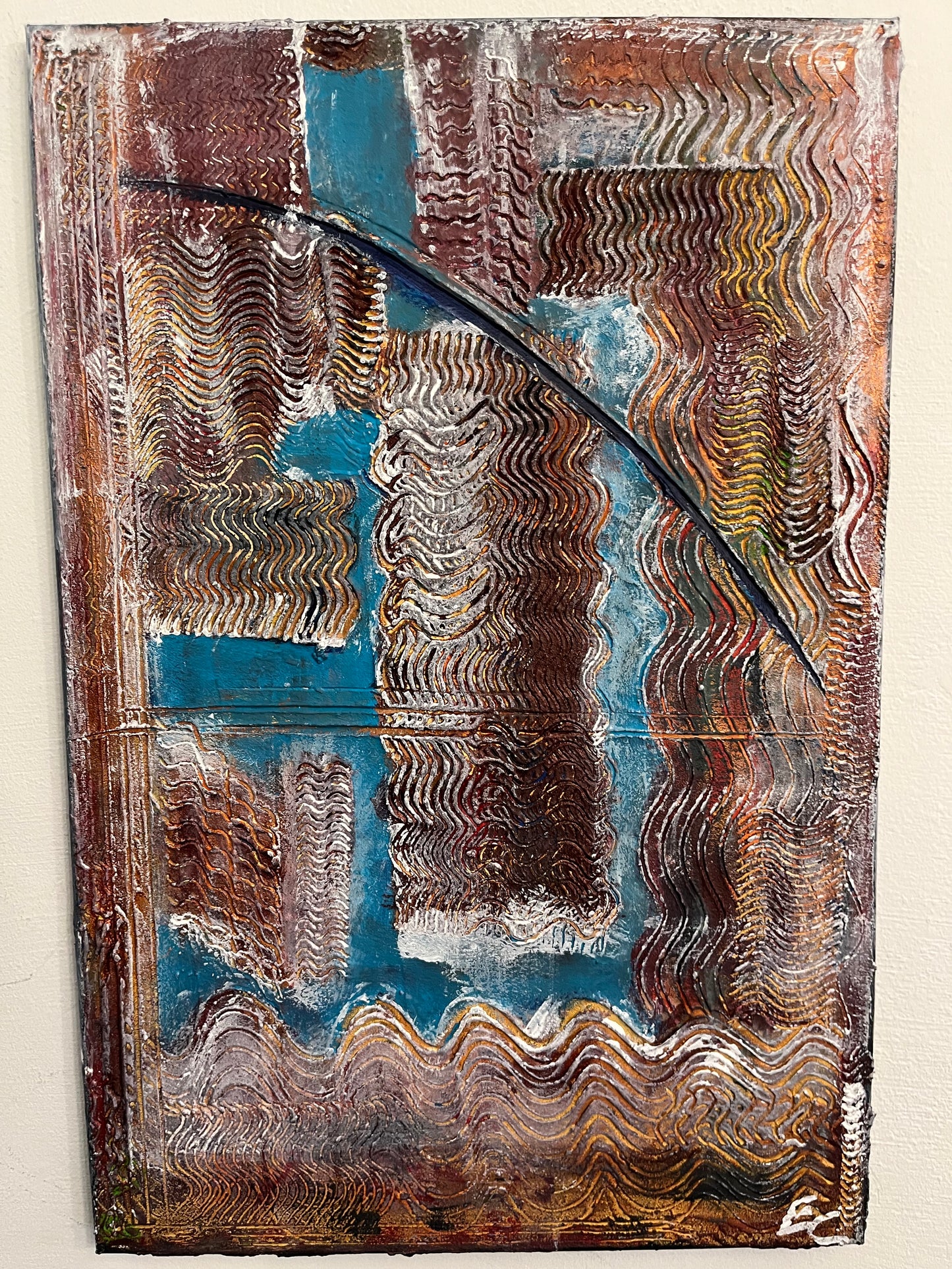 Original Painting “The Stillness” – Artwork of Calm, Reflection, and Winter Clarity