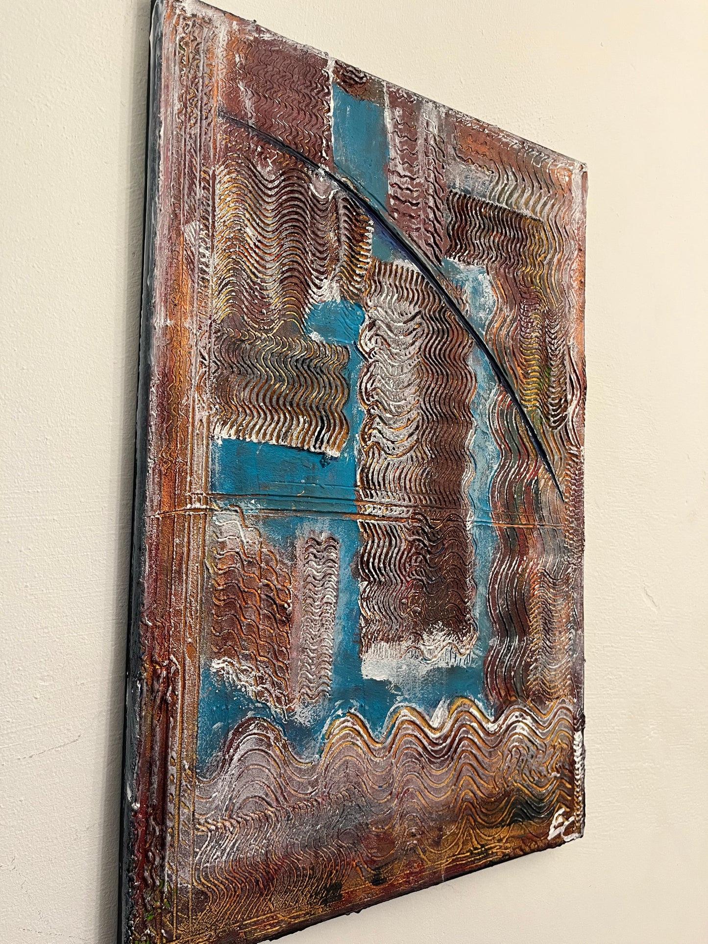 Original Painting “The Stillness” – Artwork of Calm, Reflection, and Winter Clarity