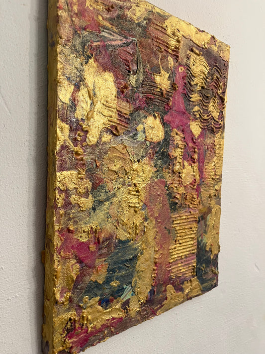 The Goddess – Original Acrylic Painting by Amy | Abstract Art in Gold and Pink