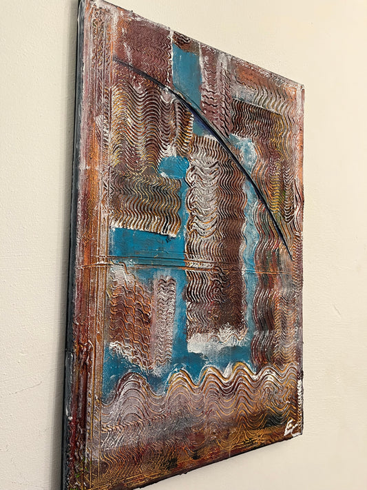 Original Painting “The Stillness” – Artwork of Calm, Reflection, and Winter Clarity